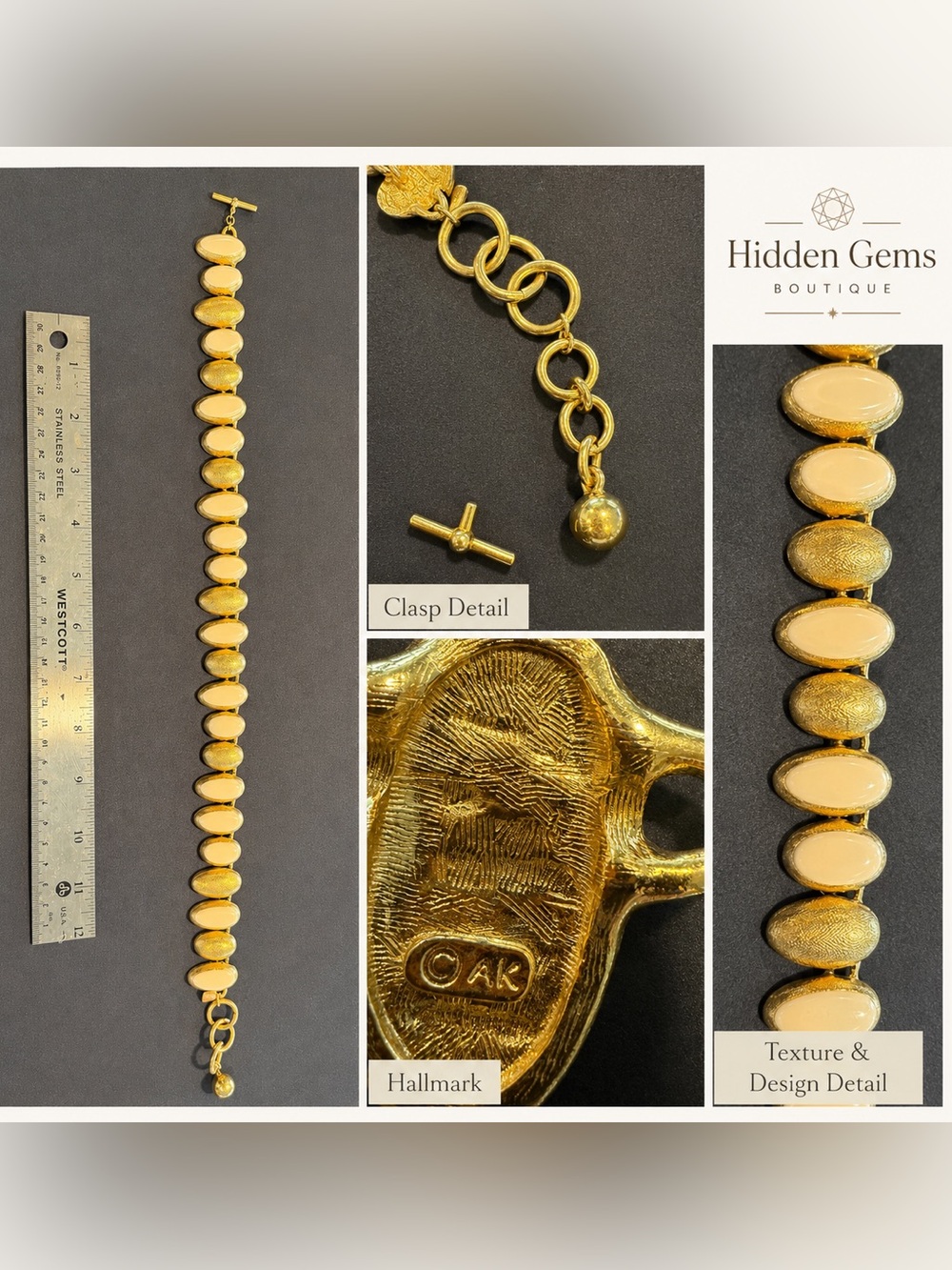 OAK Gold Two-Tone Disc Necklace - Picture 2 of 4